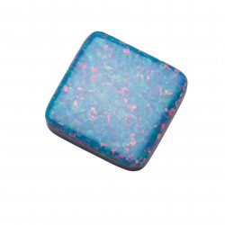 SYNTHETIC OPAL COLOR N.0501 BLUE PINK SQUARE CABOCHON SPECIAL CUT