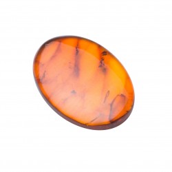 PRESS AMBER OVAL LOW CABOCHON SPECIAL CUT