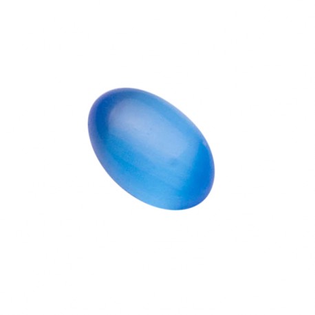 SYNTHETIC CAT'S EYE COLOR N.11 BLUE OVAL CABOCHON SPECIAL CUT