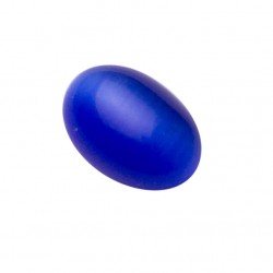 SYNTHETIC CAT'S EYE COLOR N.3 BLUE DARK CABOCHON OVAL SPECIAL CUT