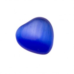 SYNTHETIC CAT'S EYE COLOR N.3 BLUE DARK HEART CABOCHON SPECIAL CUT