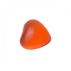 SYNTHETIC CAT'S EYE COLOR N.5 ORANGE CABOCHON HEART SPECIAL CUT