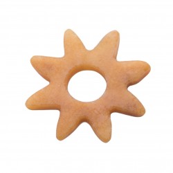 YELLOW ARAGONITE STAR FLAT WITH HOLE SPECIAL CUT