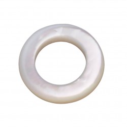 MOTHER OF PEARL - WHITE ROUND HOOP SPECIAL CUT