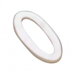 MOTHER OF PEARL - WHITE OVAL HOOP SPECIAL CUT