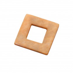 YELLOW ARAGONITE DONUT SQUARE FLAT WITH HOLE SPECIAL CUT