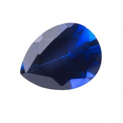 SYNTHETIC BLUE SAPPHIRE PEAR FACET 