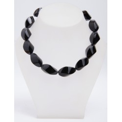 BLACK AGATE STRING TWISTER 4 FACES 22X30mm