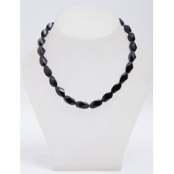 BLACK AGATE STRING TWISTER 4 FACES 10X16mm