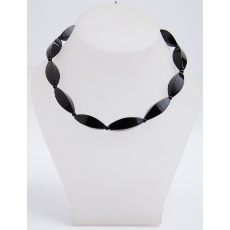 BLACK AGATE STRING 4FACES 30X10mm