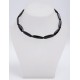 BLACK AGATE STRING 4 FACES LONG OVAL 30X10mm