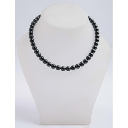 SHELL PEARL N. 608 COLOR BLACK ROUND BEADS 8mm STRING 40cm
