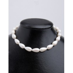 SHELL PEARL N.201 COLOR WHITE DROP STRING 18X10 mm