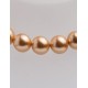 SHELL PEARL N.208 COLOR CHAMPAGNE STRING ROUND 14 mm