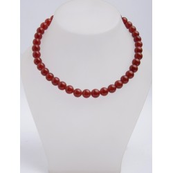 RED AGATE ROUND BEADS 10 mm STRING 40cm