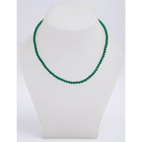 GREEN AGATE ROUND BEADS 4mm STRING 40cm