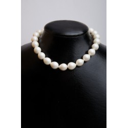 SHELL PEARL N.201 COLOR WHITE DROP BEADS STRING 16X13 mm
