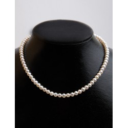 FRESH WATER PEARL PINK ROUND BEADS 4,5 - 5mm STRING 40cm