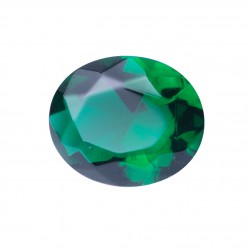 GREEN GLASS 68 OVAL FACET