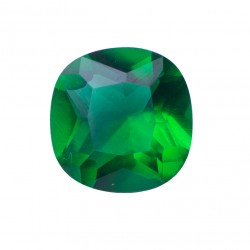 GREEN GLASS 68 SQUARE CUSHION FACET