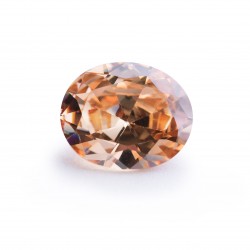CUBIC ZIRCONIA CHAMPAGNE OVAL FACET 