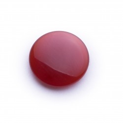RED AGATE ROUND LOW CABOCHON WITH INSIDE ANGLE SPECIAL CUT