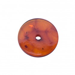 PRESSED AMBER ROUND FLAT WITH HOLE SPECIAL CUT
