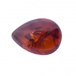 PRESSED AMBER PEAR CABOCHON
