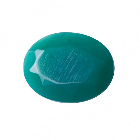 GREEN AGATE OVAL FACET