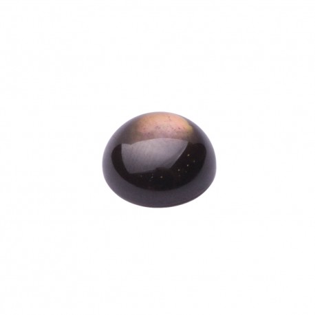  MOTHER OF PEARL BLACK ROUND CABOCHON