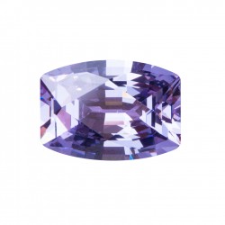 CUBIC ZIRCONIA LAVENDER BARREL WITH CHESS FACET SPECIAL CUT 