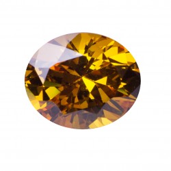 CUBIC ZIRCONIA YELLOW OVAL FACET