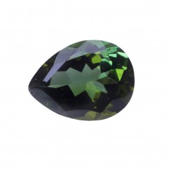 SYNTHETIC GREEN TOURMALINE PEAR FACET