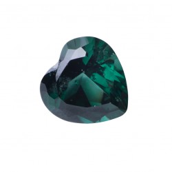 SYNTHETIC GREEN TOURMALINE HEART FACET