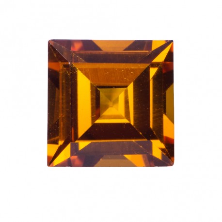SYNTHETIC YELLOW TOPAZ SQUARE FACET