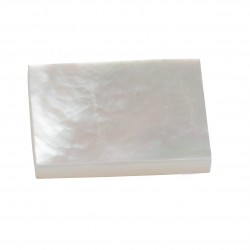 MOTHER OF PEARL WHITE RECTANGULAR FLAT SPECIAL CUT 