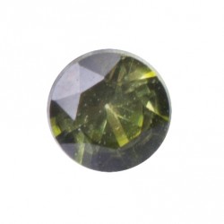 SYNTHETIC PERIDOT MACHINE CUT ROUND FACET 