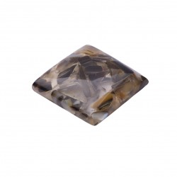  MOTHER OF PEARL BLACK RECOMPOSE SQUARE CABOCHON