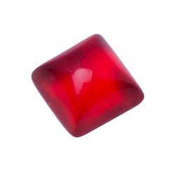 CRYSTAL COLOR NO.840 RED POLISHED SQUARE CABOCHON 