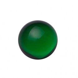 CRYSTAL COLOR GREEN POLISHED ROUND CABOCHON 