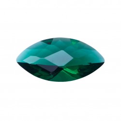GREEN GLASS COLOR N. 68.MARQUISE CHECKER CUT SPECIAL CUT