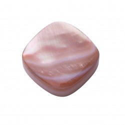 MOTHER OF PEARL SANDWICH PINK/WHITE CUSHION CABOCHON SPECIAL CUT