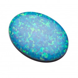 SYNTHETIC OPAL COLOR N.0516 BLUE OVAL CABOCHON