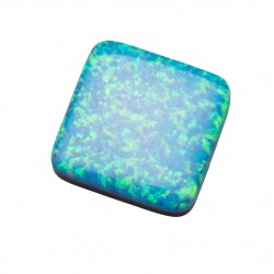SYNTHETIC OPAL COLOR N.0516 BLUE SQUARE CABOCHON SPECIAL CUT